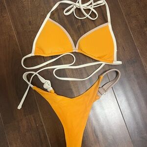 Oneone Yellow and Cream Bikini Set